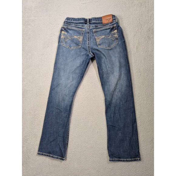 Wrangler 20X Style 42 Vintage Boot Jeans Mens 32x32 (Meas 31x29.5) Western Blue - Picture 2 of 16